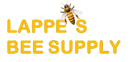 First-party Lappe’s Bee Supply logo: the name in gold capital letters with a honey bee over the apostrophe.