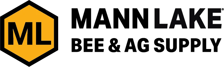 Mann Lake Bee & Ag Supply wordmark beside a gold hexagon with ML.