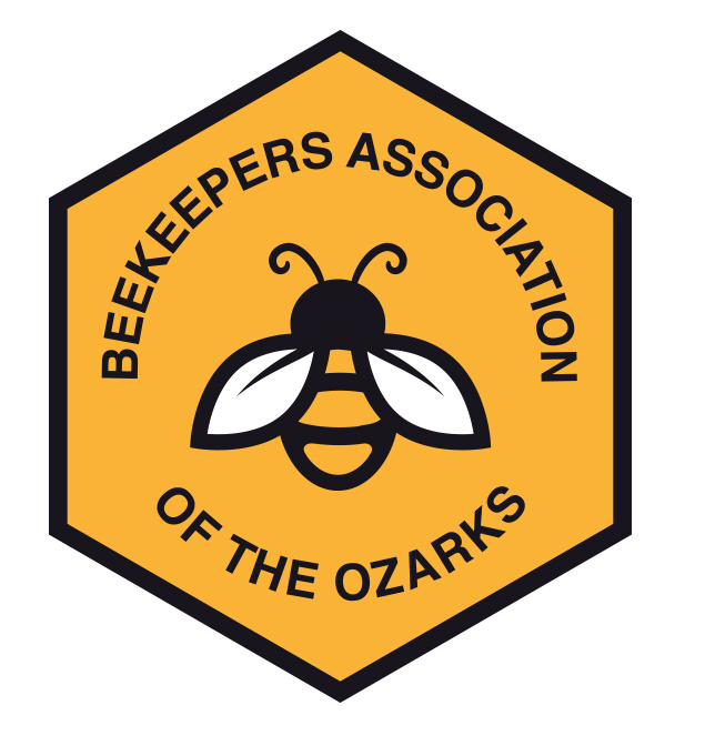 Beekeepers Association of the Ozarks hexagon bee logo (first-party).