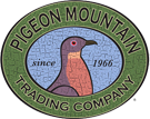 First-party Pigeon Mountain Trading Company logo: an oval badge with a bird, reading “Pigeon Mountain / since 1966 / Trading Company”.