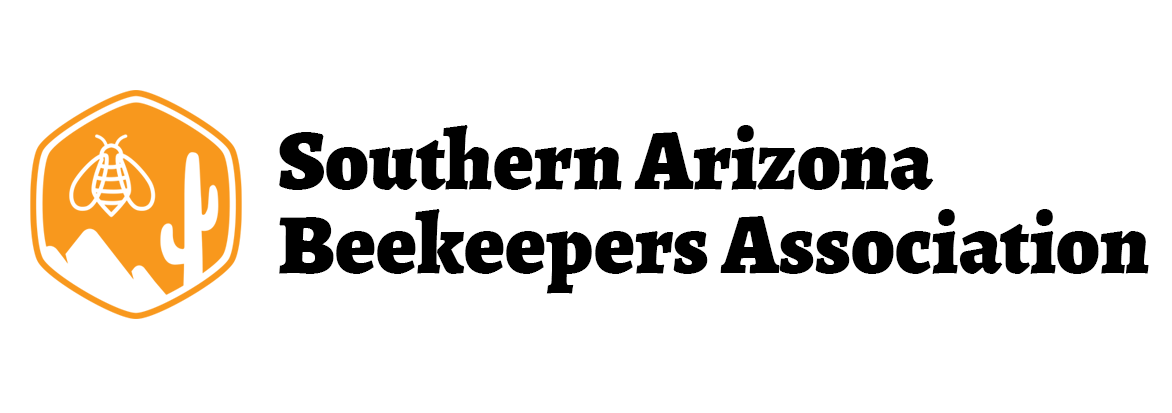 Official Southern Arizona Beekeepers Association logo: a circular SAZBA seal with a honey bee on honeycomb.